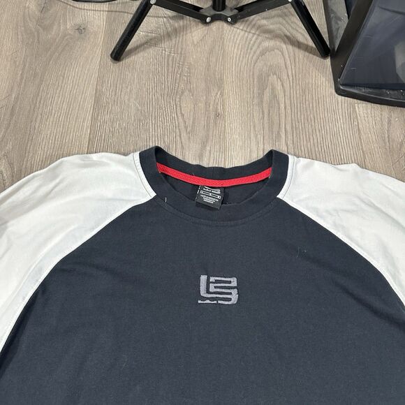 Vtg Y2k Nike Mens Long Sleeve Shirt Lebron James I Can't Accept Not Trying Large - Picture 6 of 9